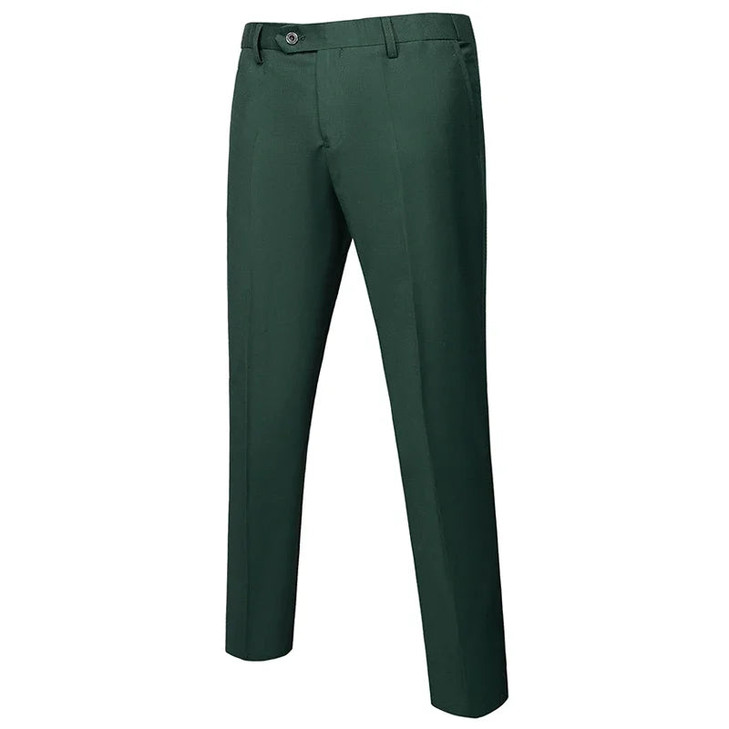 Solid Formal Tailored Suit Trousers