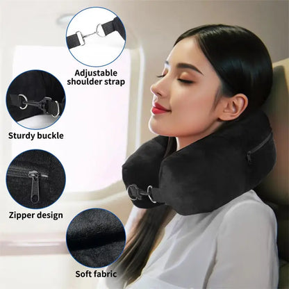 Fillable Travel Neck Pillow Organizer – Carry-On Clothes Stuff Sack, Adjustable Strap