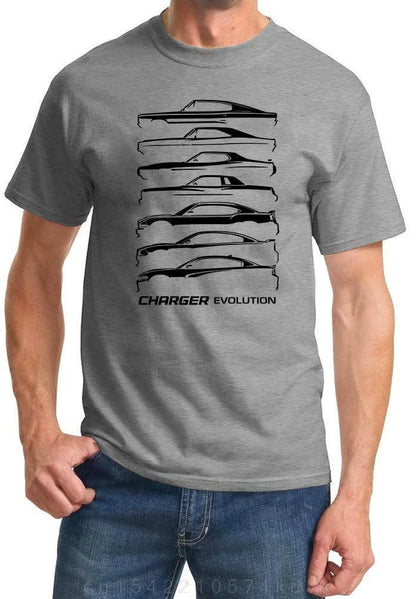 Men’s “Charger Evolution” Graphic Tee – 100% Cotton, Crewneck, Short Sleeve (XS–5XL)