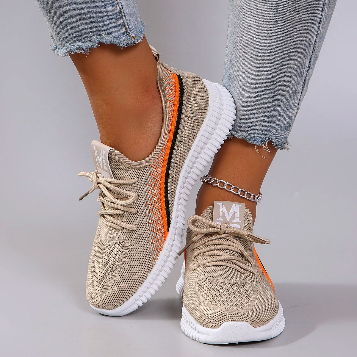 Women’s Mesh Breathable Lace-Up Sneakers — Lightweight, Cushioned & Everyday Ready