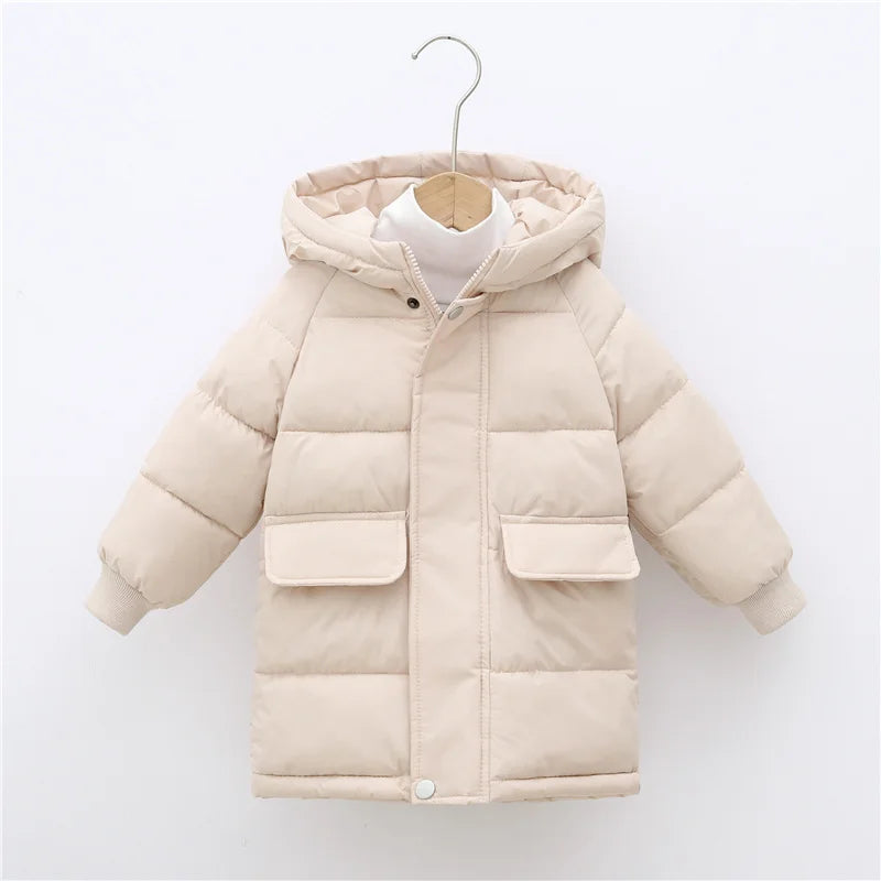 Kids Hooded Puffer Jacket – Warm, Lightweight, Zip Front (Unisex)