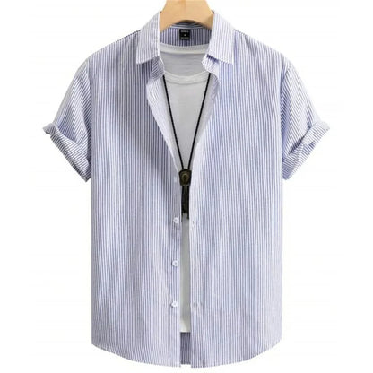 Hawaiian Shirts for Men Black Print High-Quality Men's Clothing Loose Oversized Shirts and Blooms Summer Casual Short Sleeve - The Dock Drop