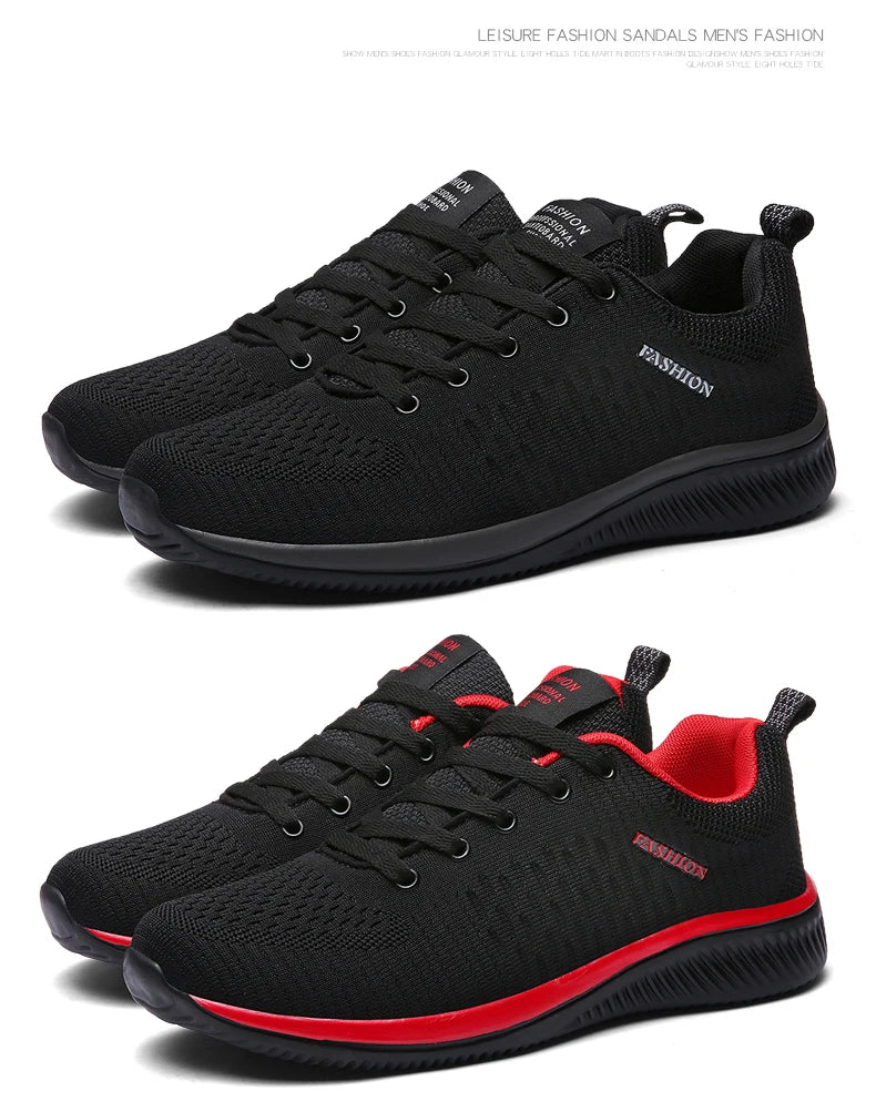 Men’s Knit Running Sneakers – Lightweight Breathable Trainers