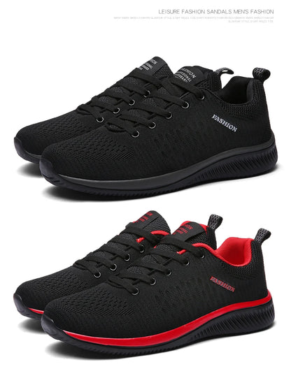 Men’s Knit Running Sneakers – Lightweight Breathable Trainers