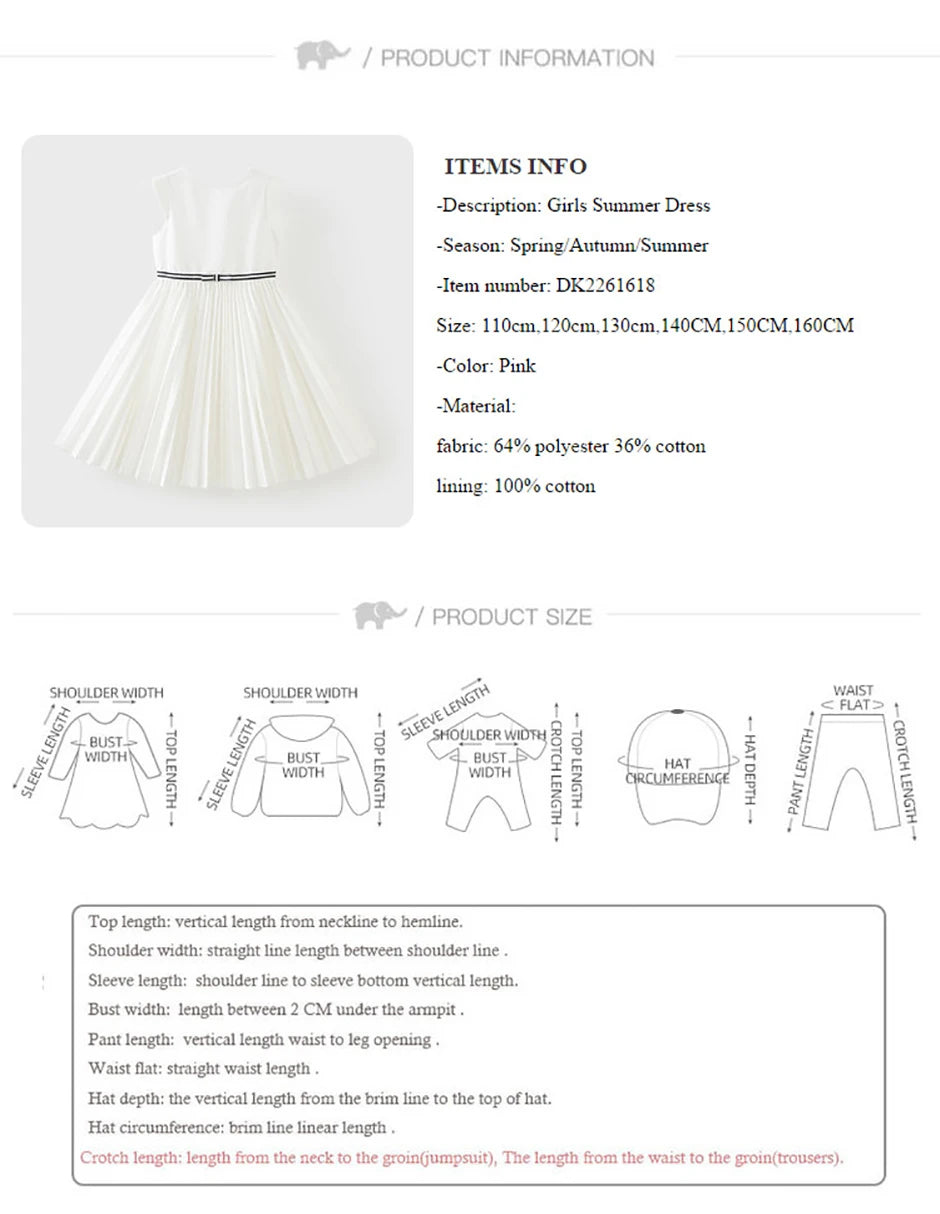 Girls White Pleated Party Dress – Sleeveless A-Line Dress