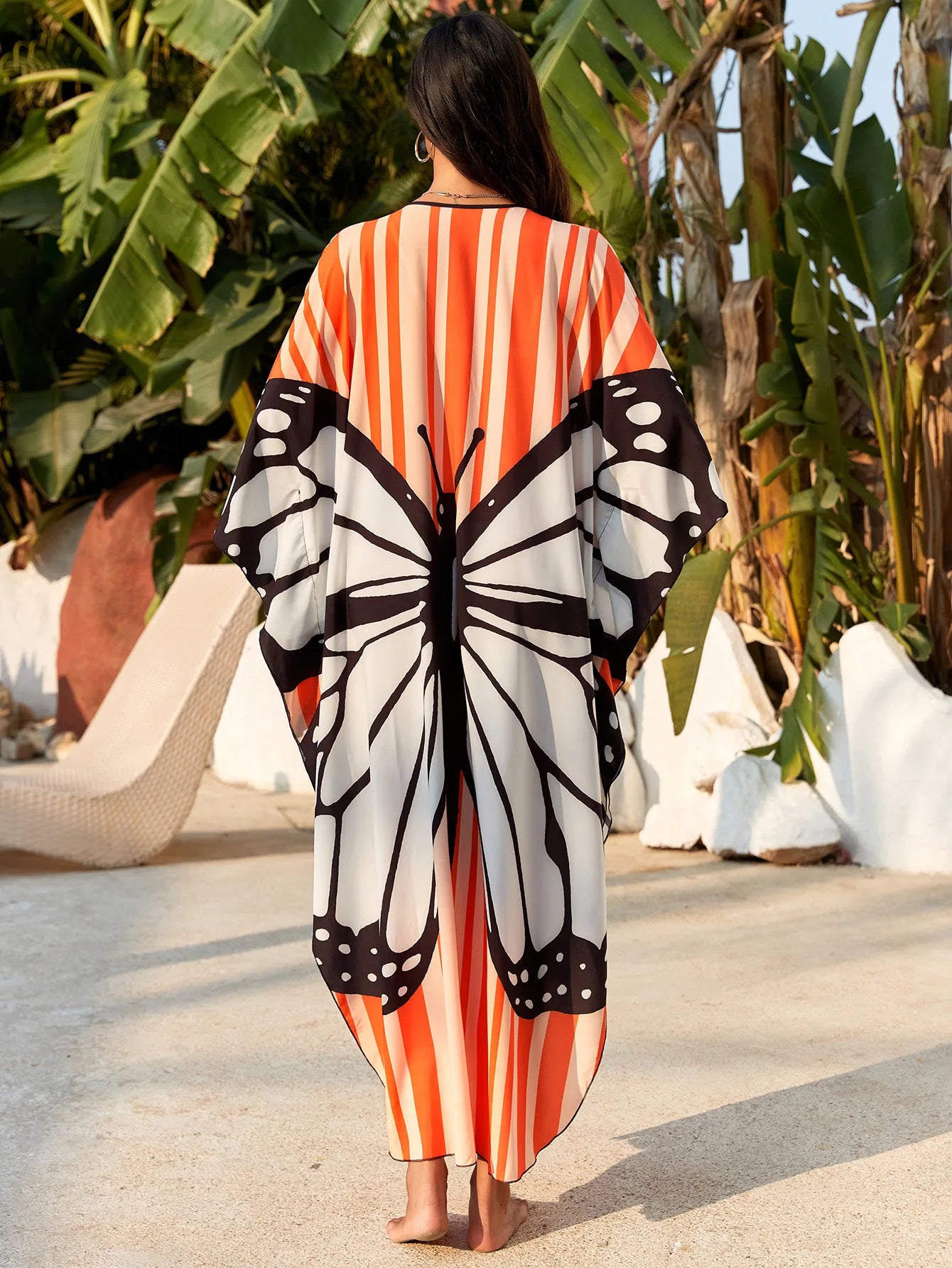 Women’s Flowing Caftan Cover-Up – Beach & Poolside Elegance
