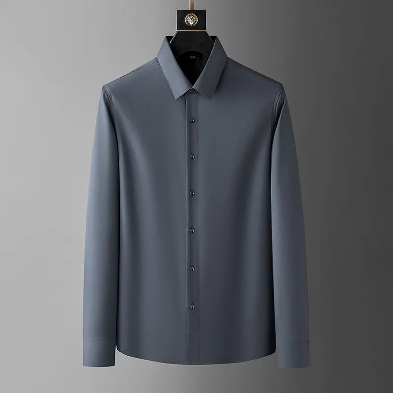 Men’s & Teens Premium Long-Sleeve Formal Dress Shirt – Easy-Care Broadcloth
