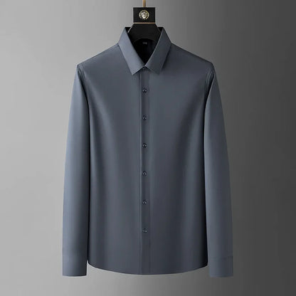 Men’s & Teens Premium Long-Sleeve Formal Dress Shirt – Easy-Care Broadcloth