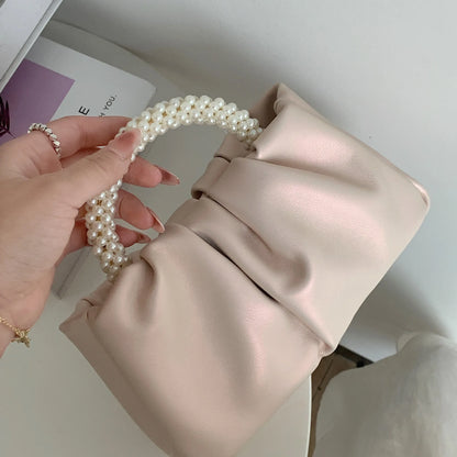Pearl Handle Evening Clutch Bag