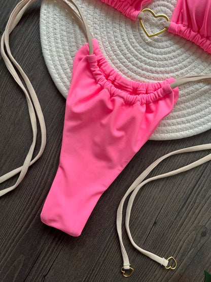 Halter Solid Triangle Bikini Set