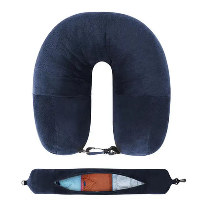 Fillable Travel Neck Pillow Organizer – Carry-On Clothes Stuff Sack, Adjustable Strap