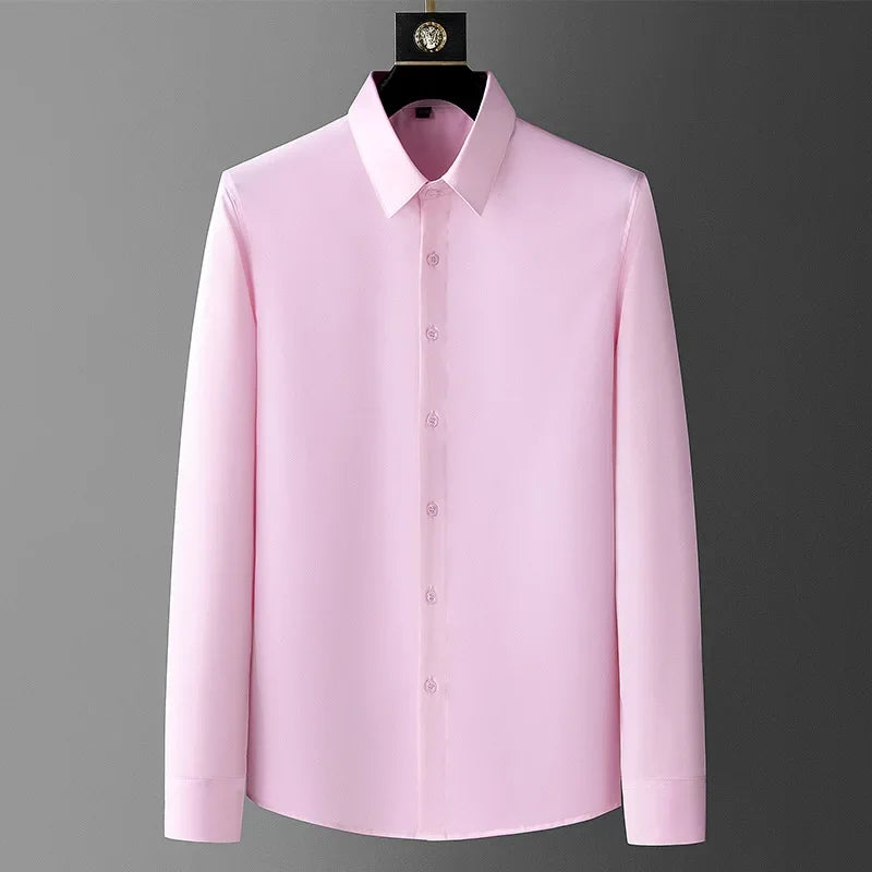 Men’s & Teens Premium Long-Sleeve Formal Dress Shirt – Easy-Care Broadcloth