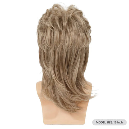 Retro Mullet Costume Wig – Long, Straight