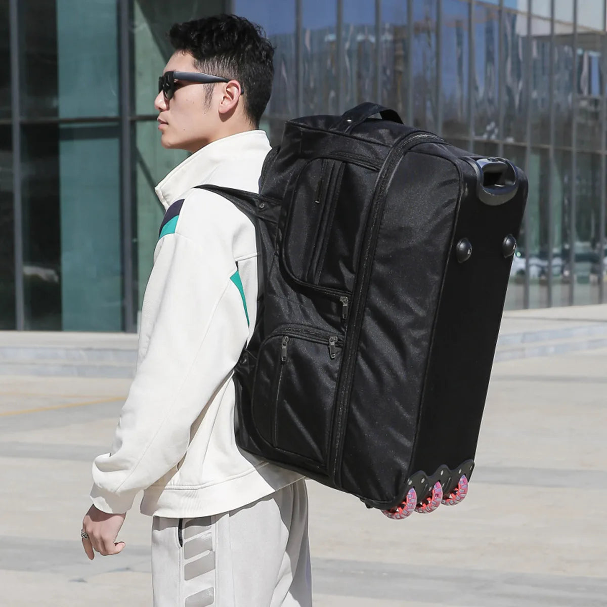 Rolling Travel Duffel Bag with Wheels – Expandable, Large Capacity