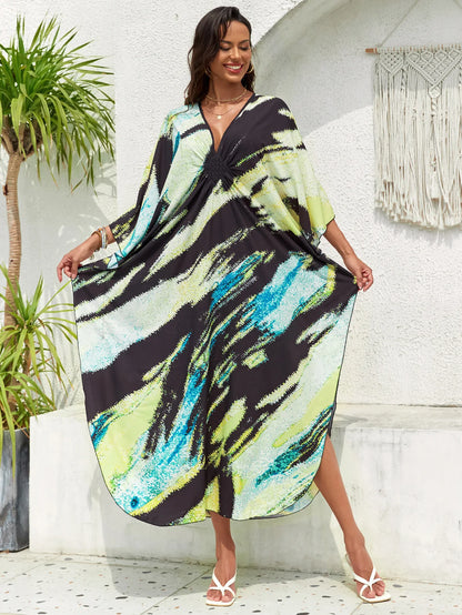 Women’s Flowing Caftan Cover-Up – Beach & Poolside Elegance