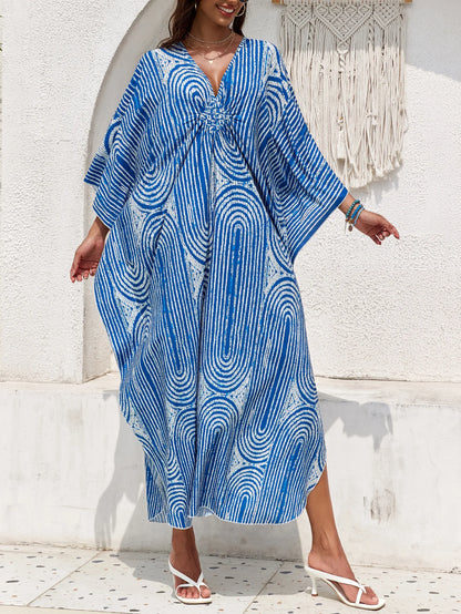 Women’s Flowing Caftan Cover-Up – Beach & Poolside Elegance