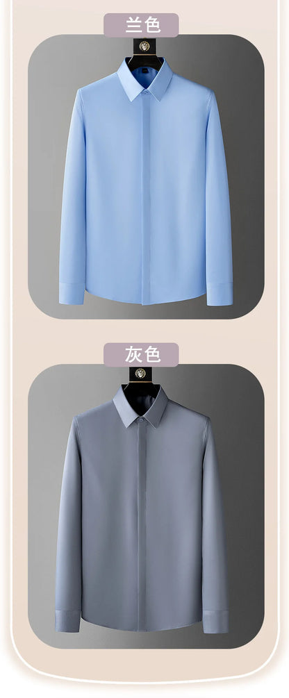 Men’s & Teens Premium Long-Sleeve Formal Dress Shirt – Easy-Care Broadcloth
