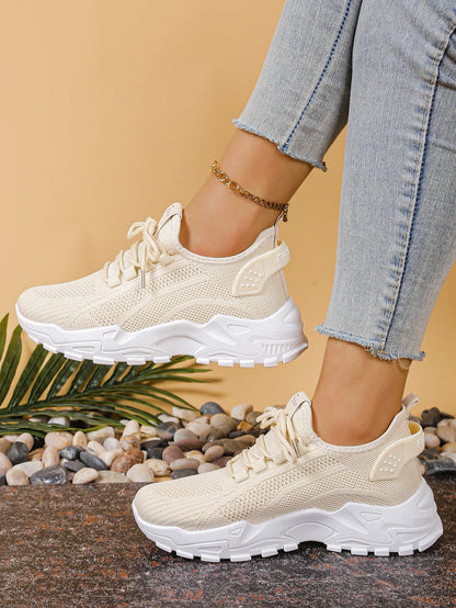 Women's peek-a-boo mesh Leopard print sneakers