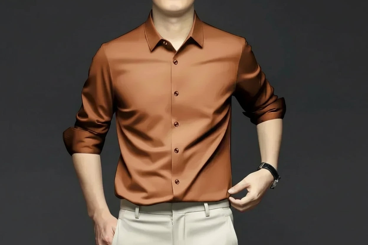Men’s Wrinkle-Resistant Dress Shirt – Long Sleeve Button Down