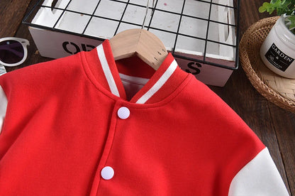 Kids’ Varsity Letterman Jacket – Lightweight Spring/Fall Outerwear