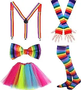 80s Cruise Party Accessory Set – Neon Retro Costume Kit