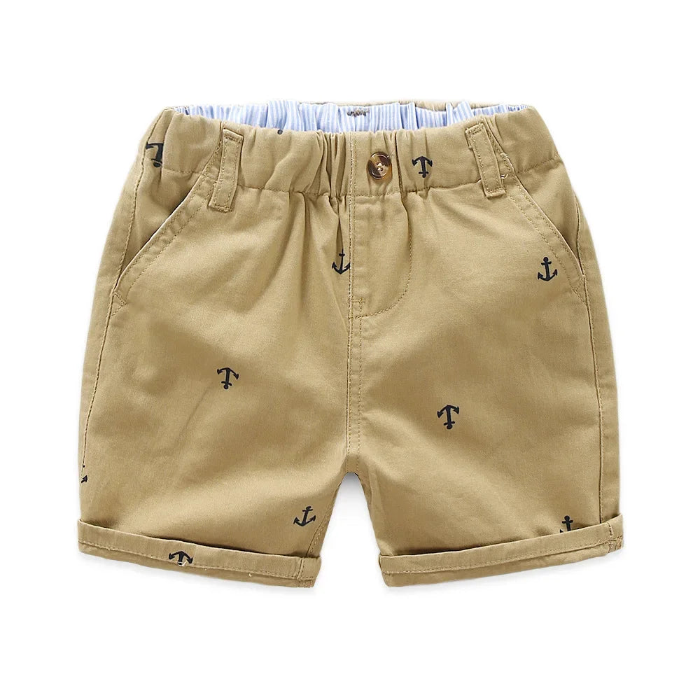 Toddler Cotton Anchor Shorts – Soft, Lightweight Summer Wear