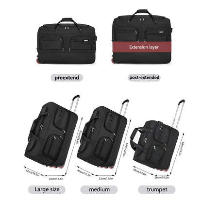 Rolling Travel Duffel Bag with Wheels – Expandable, Large Capacity