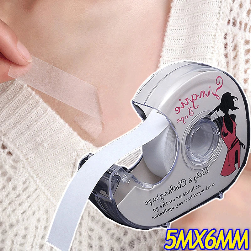 Double-Sided Fashion Tape – Clear, Travel-Ready Roll for Dresses & Tops - The Dock Drop