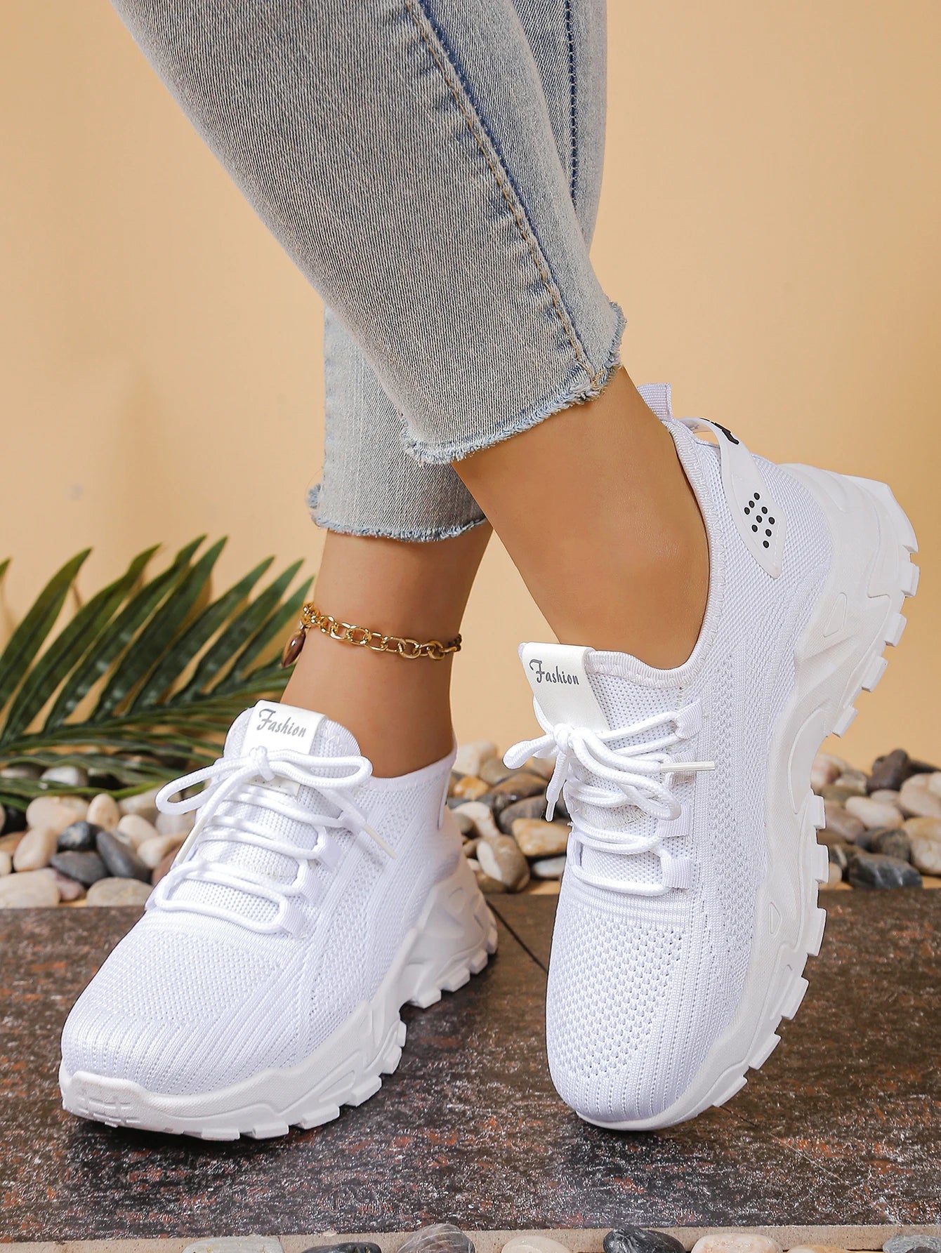 Women's peek-a-boo mesh Leopard print sneakers