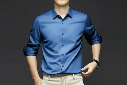 Men’s Wrinkle-Resistant Dress Shirt – Long Sleeve Button Down