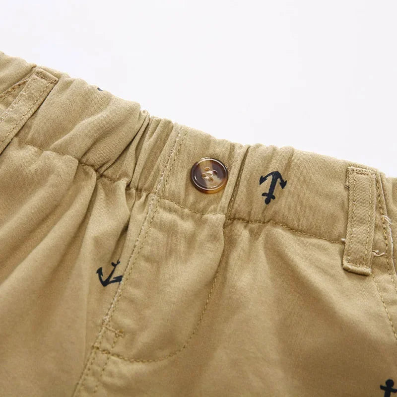 Toddler Cotton Anchor Shorts – Soft, Lightweight Summer Wear