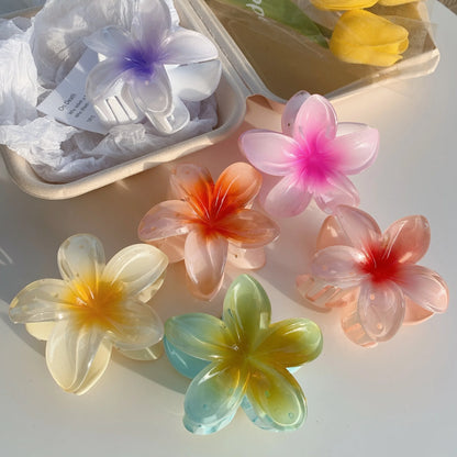 Tropical Flower Hair Claw Clip – Gradient Color