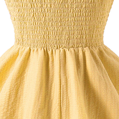 Girls’ Tiered Sling Dress – Sleeveless, Stretch Waist (8Y–12Y)