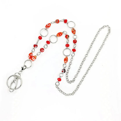 Beaded ID Lanyard Necklace – 36" Cruise Badge Holder