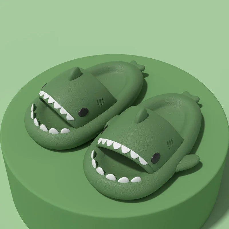 Kids Shark Slide Sandals – Soft Non-Slip Summer Slippers