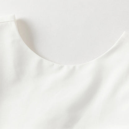 Girls White Pleated Party Dress – Sleeveless A-Line Dress