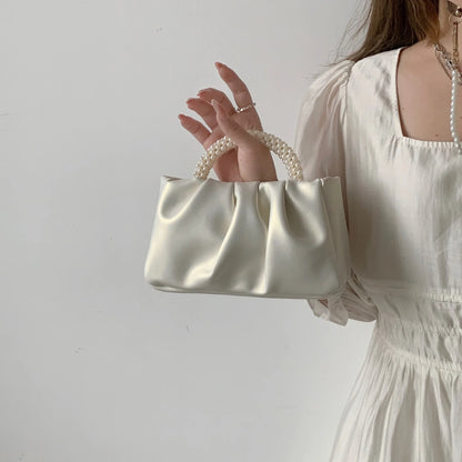Pearl Handle Evening Clutch Bag