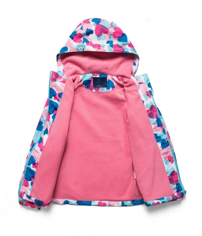 Girls' Polar Fleece Hooded Winter Jacket