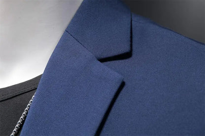 Men’s & Teens Solid Color Single-Button Blazer – Formal & Semi-Formal