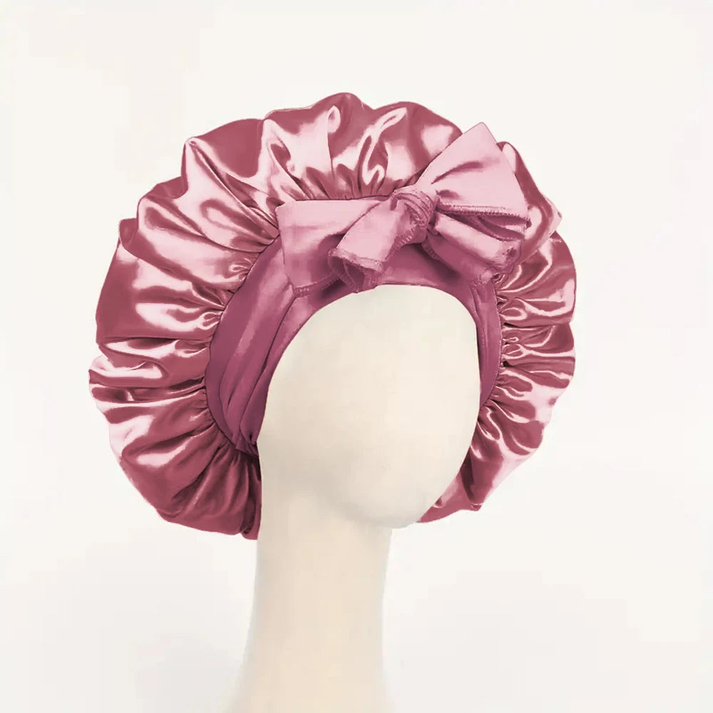 Women’s Adjustable Satin Sleep Bonnet – Tie Band