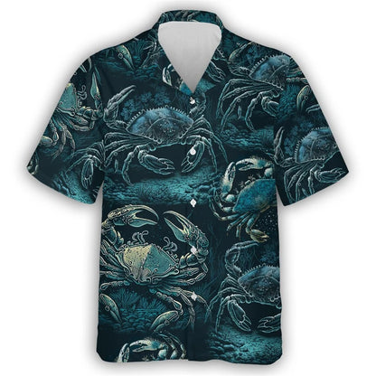 Men’s & Teens’ Coastal Print Button-Up Shirt – Vacation Ready