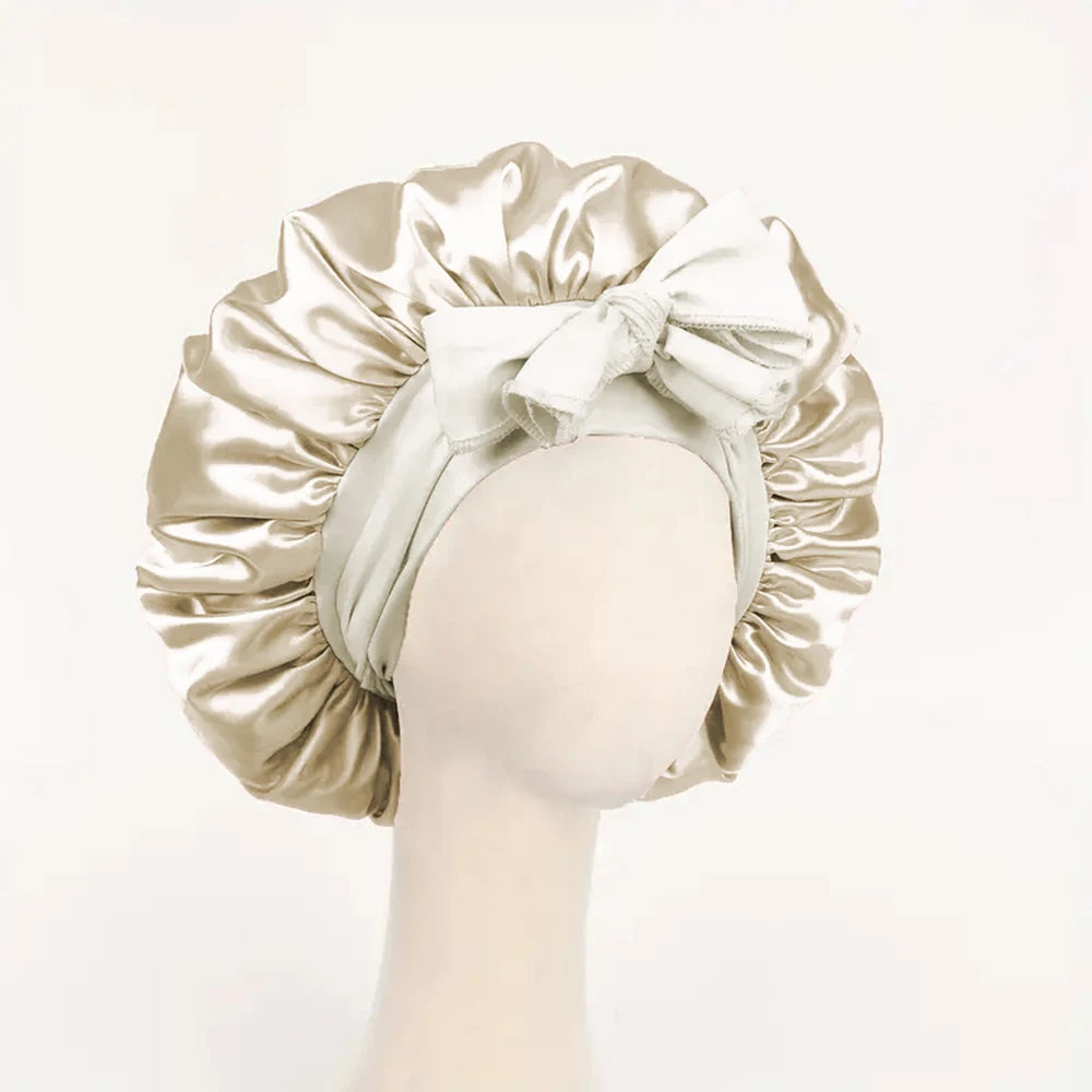 Women’s Adjustable Satin Sleep Bonnet – Tie Band