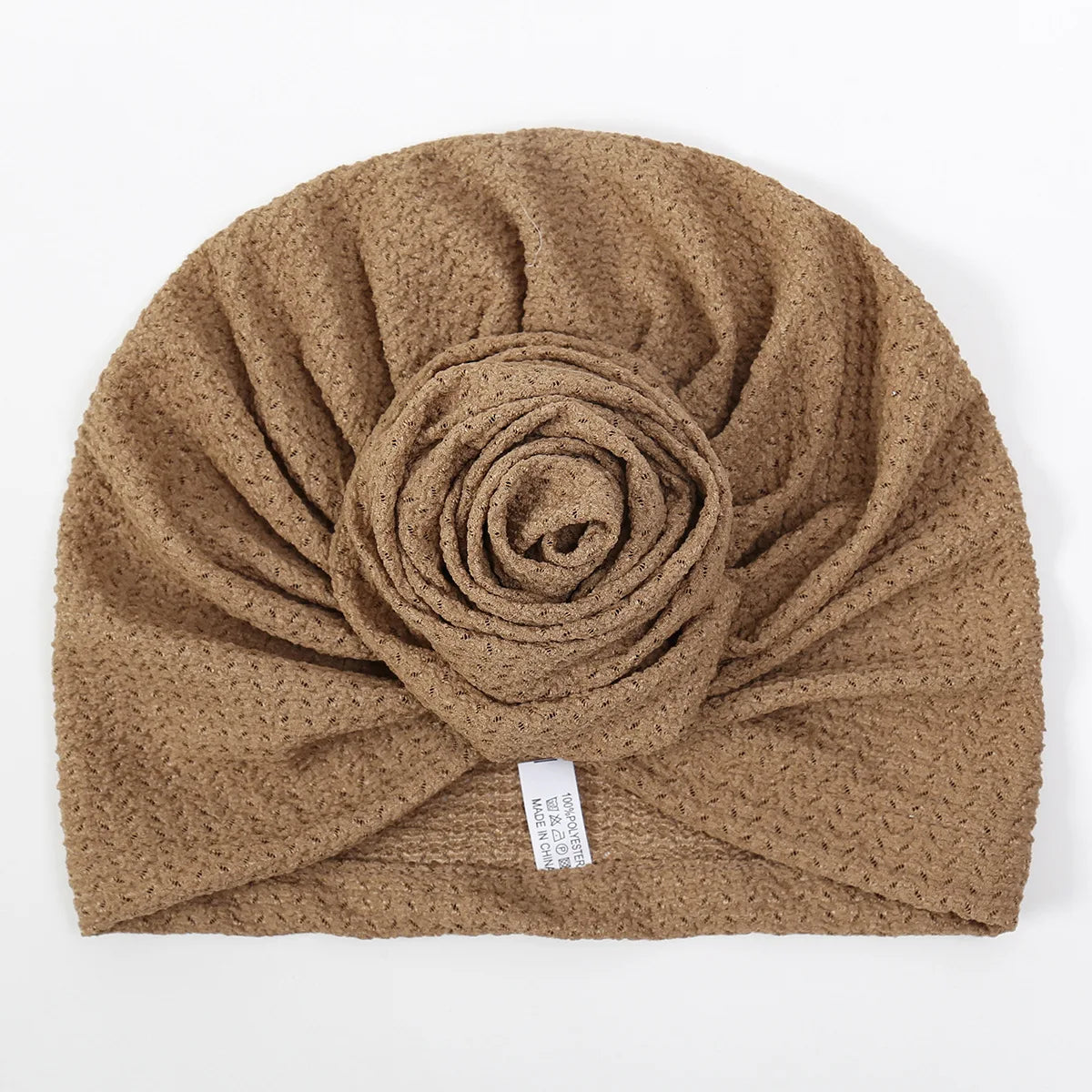 Women’s Soft Stretch Turban Head Wrap – Flower Knot, Slip-On - The Dock Drop