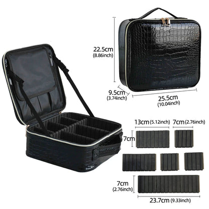 Travel Makeup Organizer Case – Portable Zipper Storage