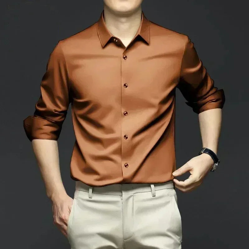 Men’s Wrinkle-Resistant Dress Shirt – Long Sleeve Button Down