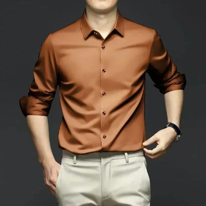 Men’s Wrinkle-Resistant Dress Shirt – Long Sleeve Button Down
