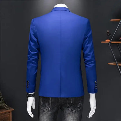 Men’s & Teens Solid Color Single-Button Blazer – Formal & Semi-Formal