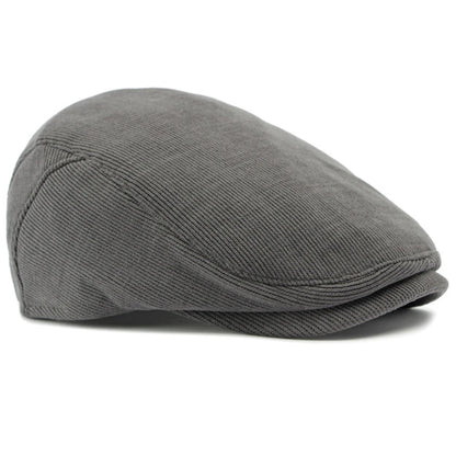 Men’s Adjustable Corduroy Flat Cap – Classic Casual Style