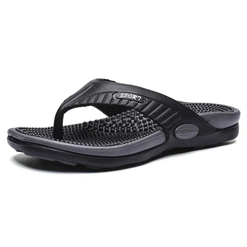 Men’s Massage Flip Flops – Lightweight Breathable Beach Sandals