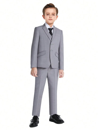 Boys’ 5-Piece Slim Fit Formal Suit – Complete Dresswear Set